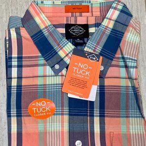 St. John's Bay plaid short sleeve shirt NWT I Size XL